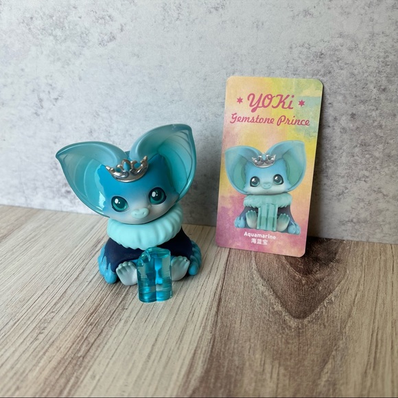 Pop Mart Yoki Gemstone Prince- Open Blind Box - Aquamarine Gem Stone Bat! - Picture 7 of 7